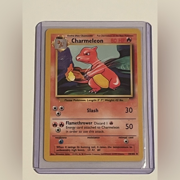 Charmeleon 024/102 Base Set 1995 WOTC Pokémon - Picture 4 of 4